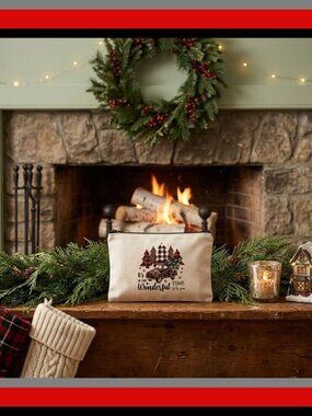 It's The Most Wonderful Time Of The Year Handmade Cosmetic Bag Christmas Theme